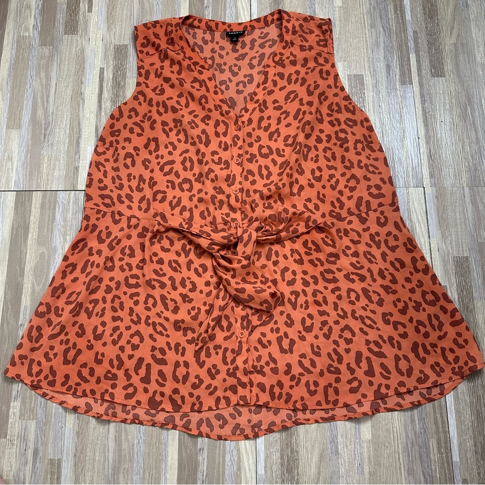 Torrid Orange Leopard Print Blouse
